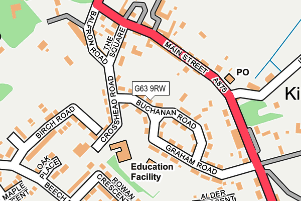 G63 9RW map - OS OpenMap – Local (Ordnance Survey)