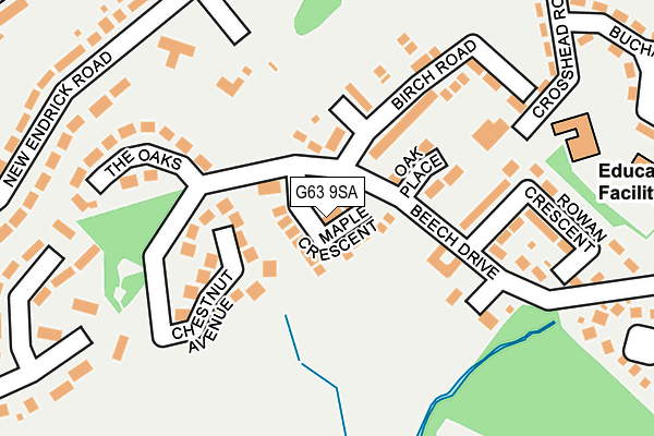 G63 9SA map - OS OpenMap – Local (Ordnance Survey)