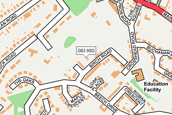 G63 9SG map - OS OpenMap – Local (Ordnance Survey)