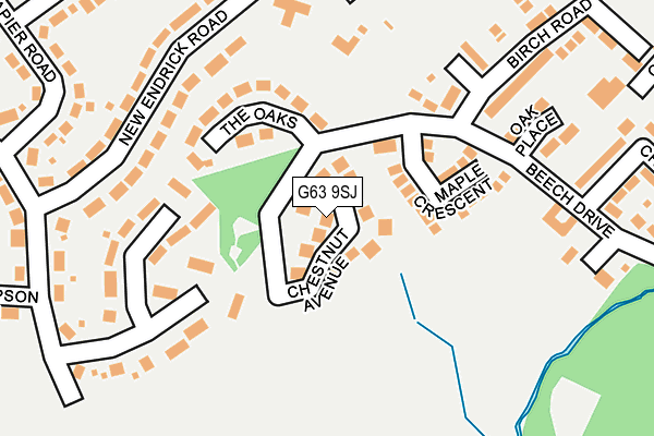 G63 9SJ map - OS OpenMap – Local (Ordnance Survey)