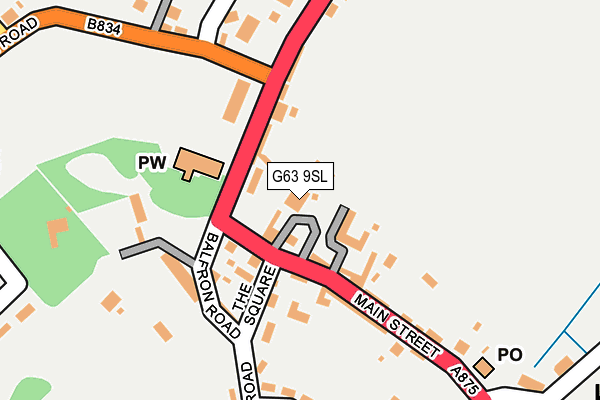 G63 9SL map - OS OpenMap – Local (Ordnance Survey)