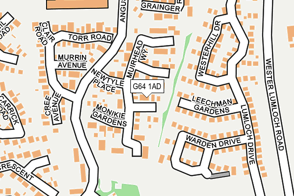 G64 1AD map - OS OpenMap – Local (Ordnance Survey)