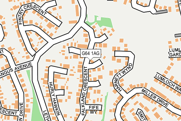 G64 1AG map - OS OpenMap – Local (Ordnance Survey)