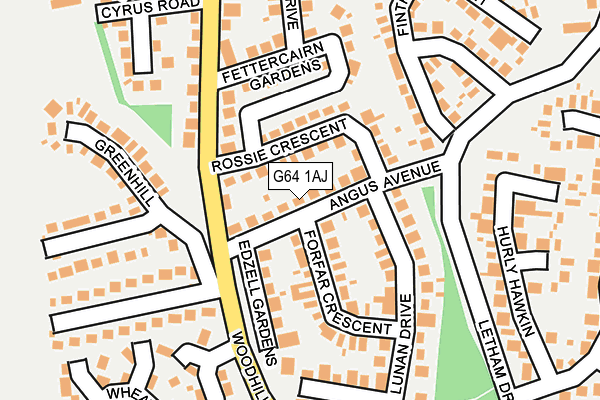 G64 1AJ map - OS OpenMap – Local (Ordnance Survey)