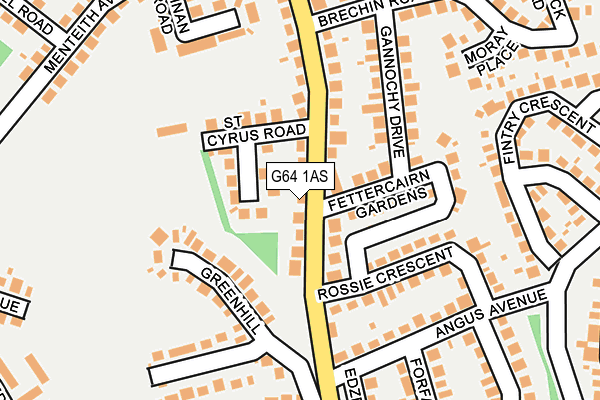 G64 1AS map - OS OpenMap – Local (Ordnance Survey)
