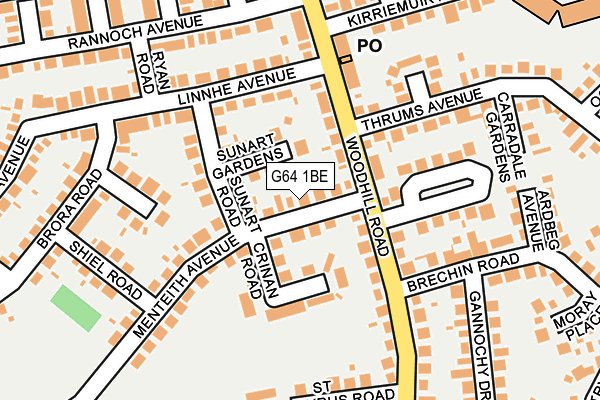 G64 1BE map - OS OpenMap – Local (Ordnance Survey)