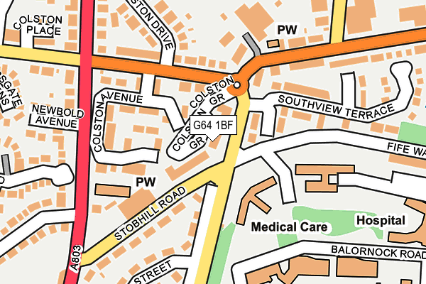 G64 1BF map - OS OpenMap – Local (Ordnance Survey)