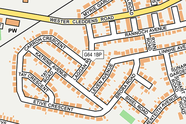 G64 1BP map - OS OpenMap – Local (Ordnance Survey)