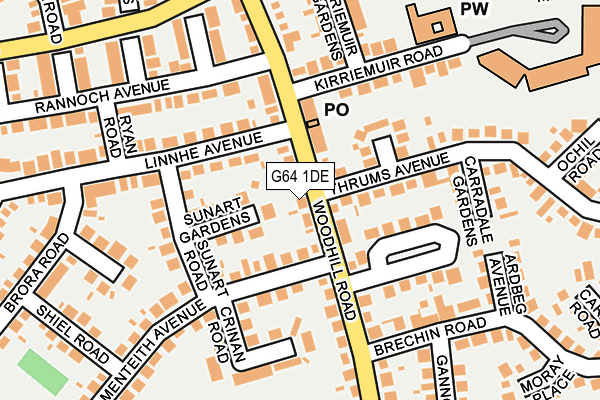 G64 1DE map - OS OpenMap – Local (Ordnance Survey)