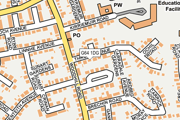 G64 1DG map - OS OpenMap – Local (Ordnance Survey)