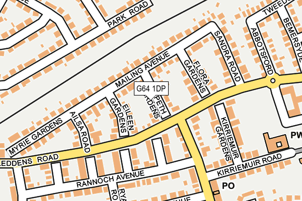 G64 1DP map - OS OpenMap – Local (Ordnance Survey)