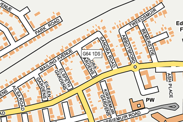 G64 1DS map - OS OpenMap – Local (Ordnance Survey)