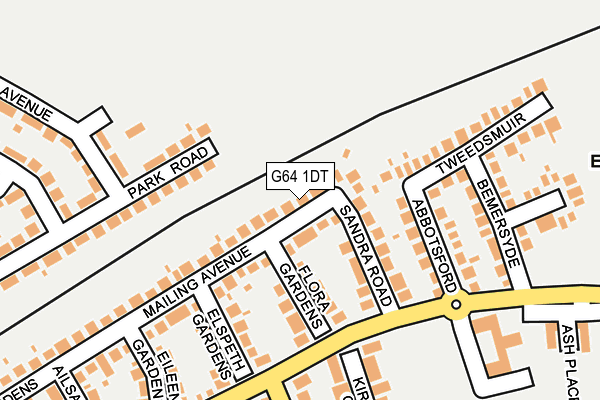 G64 1DT map - OS OpenMap – Local (Ordnance Survey)