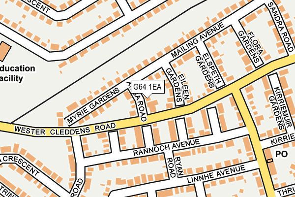 G64 1EA map - OS OpenMap – Local (Ordnance Survey)