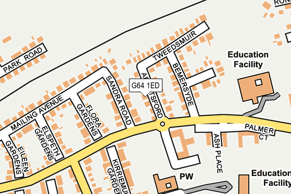 G64 1ED map - OS OpenMap – Local (Ordnance Survey)