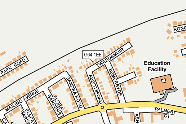 G64 1EE map - OS OpenMap – Local (Ordnance Survey)