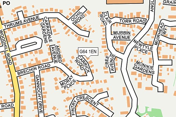 G64 1EN map - OS OpenMap – Local (Ordnance Survey)