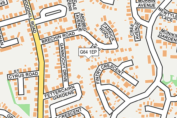 G64 1EP map - OS OpenMap – Local (Ordnance Survey)