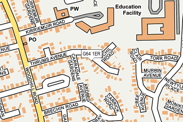 G64 1ER map - OS OpenMap – Local (Ordnance Survey)