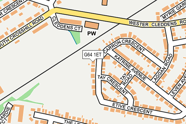 G64 1ET map - OS OpenMap – Local (Ordnance Survey)