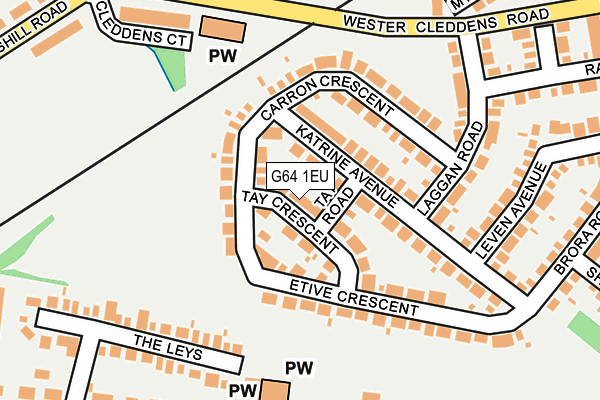 G64 1EU map - OS OpenMap – Local (Ordnance Survey)