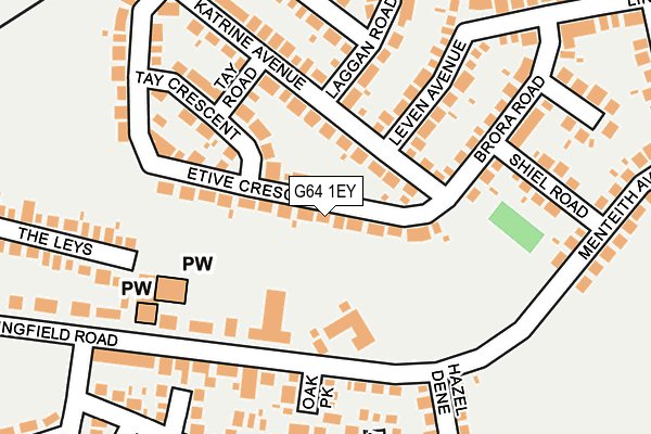 G64 1EY map - OS OpenMap – Local (Ordnance Survey)