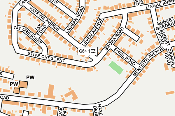 G64 1EZ map - OS OpenMap – Local (Ordnance Survey)