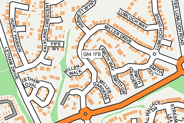 G64 1FB map - OS OpenMap – Local (Ordnance Survey)