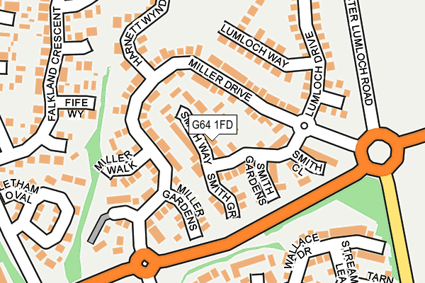 G64 1FD map - OS OpenMap – Local (Ordnance Survey)