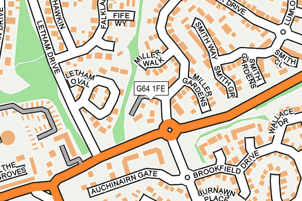 G64 1FE map - OS OpenMap – Local (Ordnance Survey)