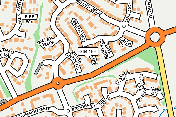 G64 1FH map - OS OpenMap – Local (Ordnance Survey)