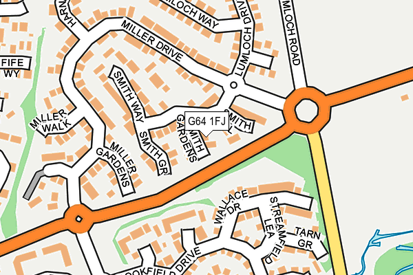 G64 1FJ map - OS OpenMap – Local (Ordnance Survey)