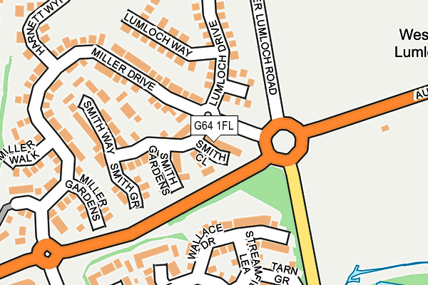 G64 1FL map - OS OpenMap – Local (Ordnance Survey)