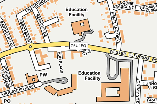 G64 1FQ map - OS OpenMap – Local (Ordnance Survey)