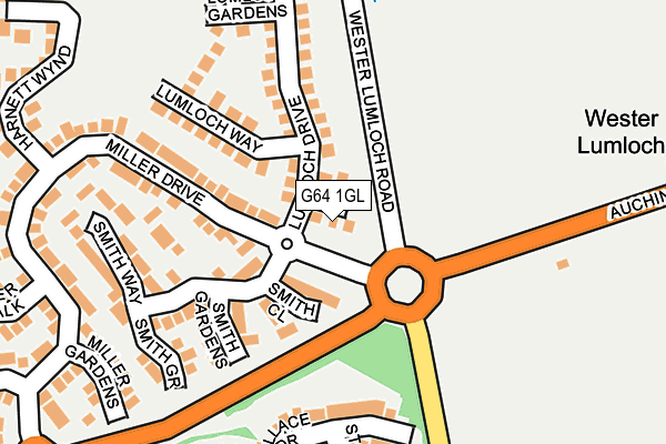 G64 1GL map - OS OpenMap – Local (Ordnance Survey)