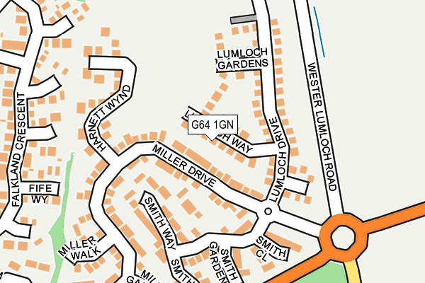 G64 1GN map - OS OpenMap – Local (Ordnance Survey)