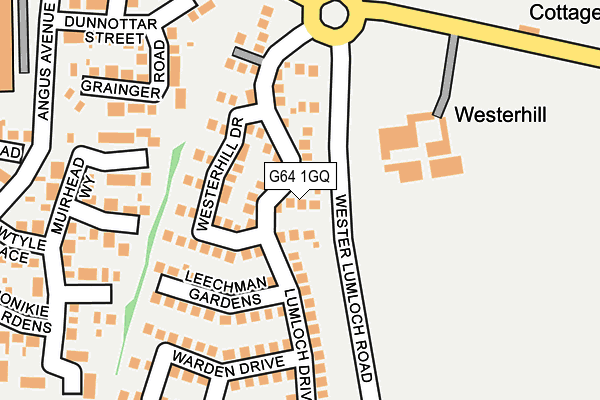 G64 1GQ map - OS OpenMap – Local (Ordnance Survey)