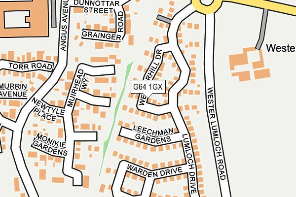 G64 1GX map - OS OpenMap – Local (Ordnance Survey)