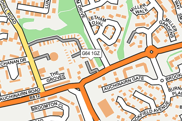 G64 1GZ map - OS OpenMap – Local (Ordnance Survey)