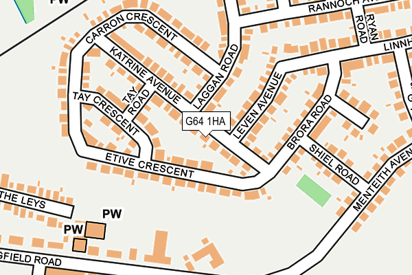 G64 1HA map - OS OpenMap – Local (Ordnance Survey)