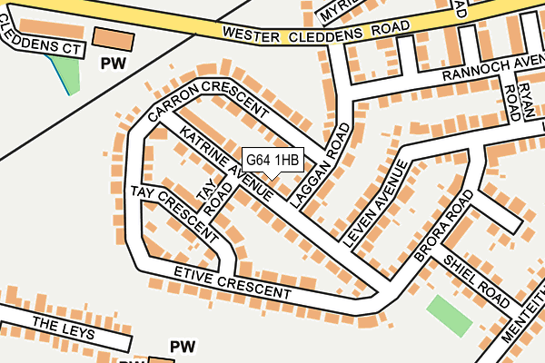 G64 1HB map - OS OpenMap – Local (Ordnance Survey)