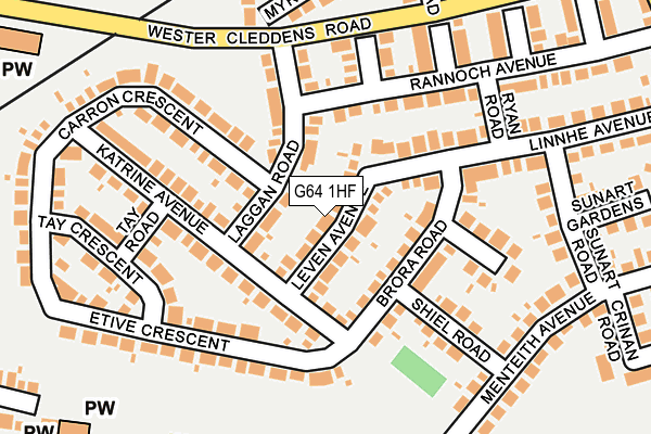 G64 1HF map - OS OpenMap – Local (Ordnance Survey)