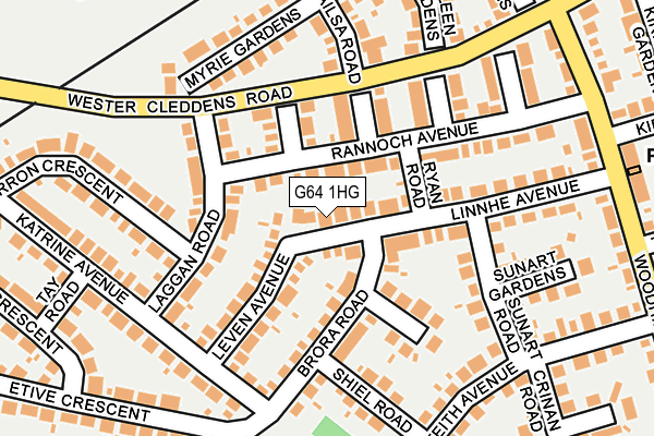 G64 1HG map - OS OpenMap – Local (Ordnance Survey)