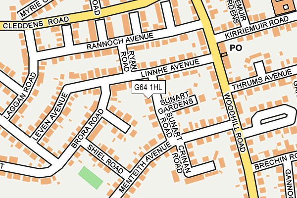 G64 1HL map - OS OpenMap – Local (Ordnance Survey)