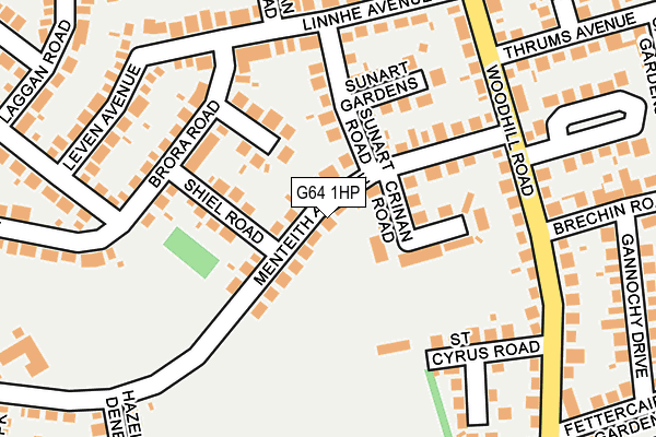 G64 1HP map - OS OpenMap – Local (Ordnance Survey)