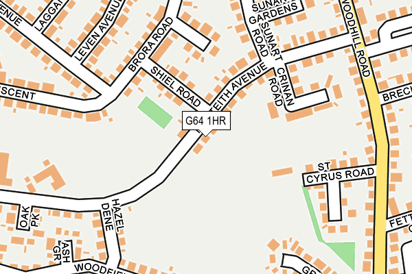 G64 1HR map - OS OpenMap – Local (Ordnance Survey)