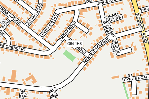 G64 1HS map - OS OpenMap – Local (Ordnance Survey)