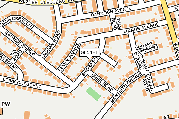 G64 1HT map - OS OpenMap – Local (Ordnance Survey)