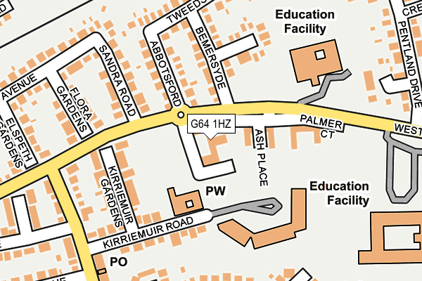 G64 1HZ map - OS OpenMap – Local (Ordnance Survey)