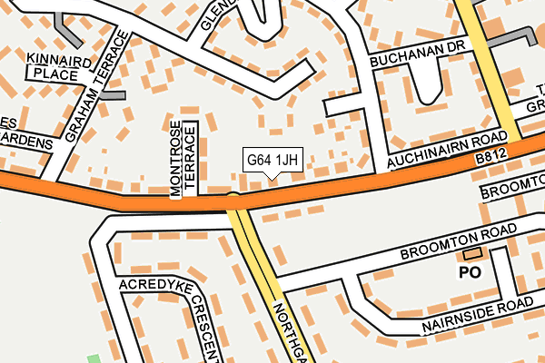 G64 1JH map - OS OpenMap – Local (Ordnance Survey)